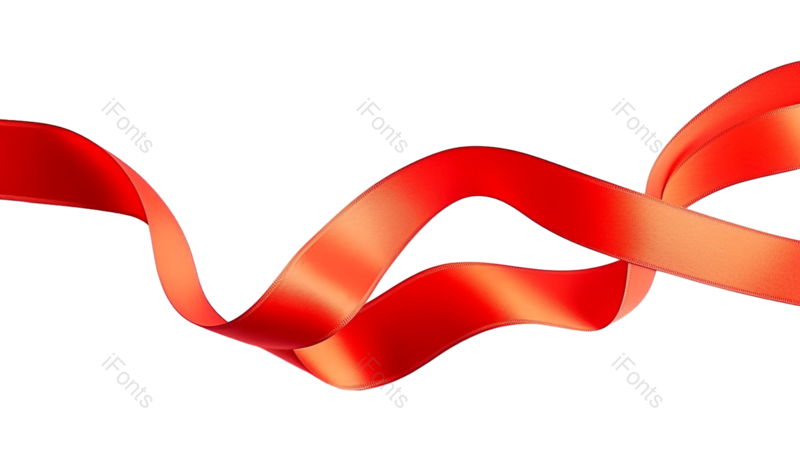 装饰图片,缎带元素,绸带PNG,红色免抠素材